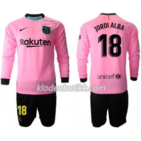 FC Barcelona Jordi Alba 18 Barn Tredjedraktsett 2020-2021 Langermet (+ Korte bukser)